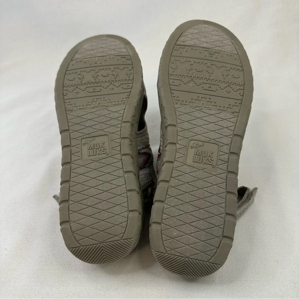 Muk Luks Boardwalk Parade Sandal Clay 7 Gray